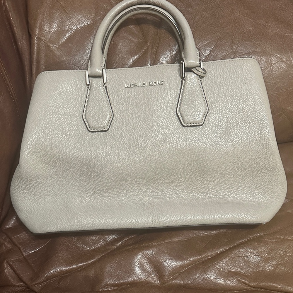 Michael Kors Light Gray leather Satchel